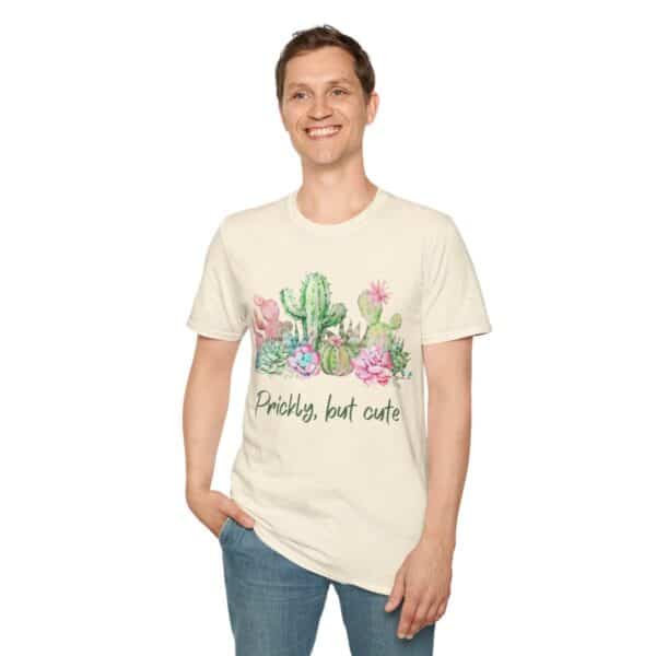 Prickly But Cute Unisex Softstyle T-Shirt - Image 3