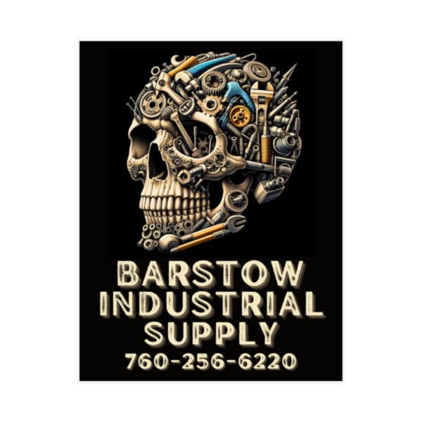 Barstow Industrial Skull Matte Poster - Image 2