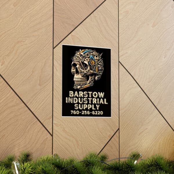 Barstow Industrial Skull Matte Poster - Image 5