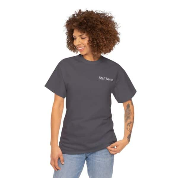 Barstow Industrial Staff Shirt with Custom Name - Unisex Heavy Cotton Tee - Image 13