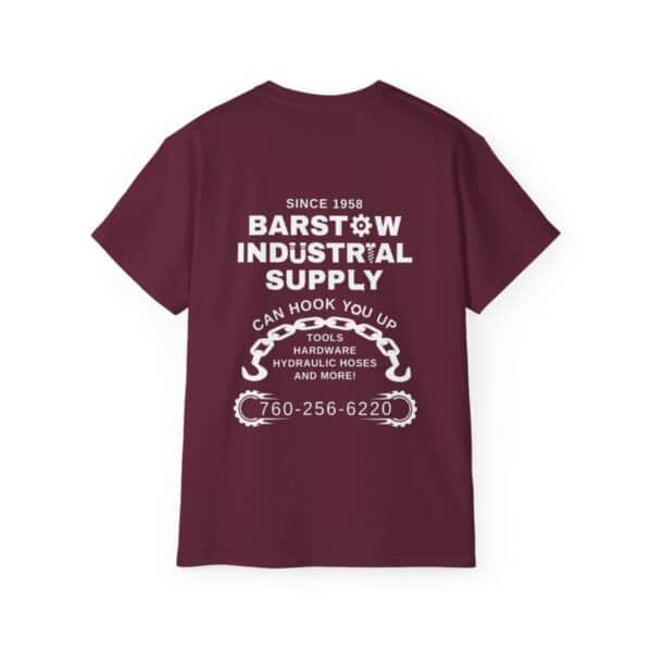 Barstow Industrial Supply Skull with Logo on Back - Cotton Tee - Image 2