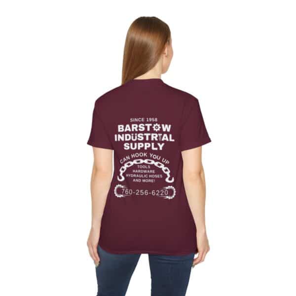 Barstow Industrial Supply Skull with Logo on Back - Cotton Tee - Image 4