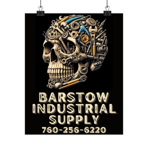 Barstow Industrial Skull Matte Poster - Image 9