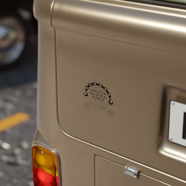 Barstow Industrial Transparent Outdoor Car Stickers, Die-Cut, 1pcs - Image 2