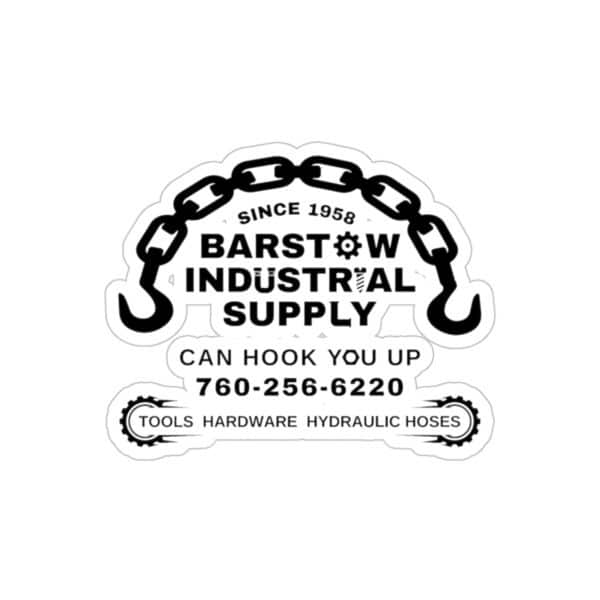 Barstow Industrial Transparent Outdoor Car Stickers, Die-Cut, 1pcs