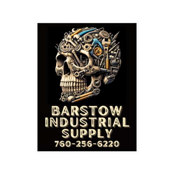Barstow Industrial Skull Vinyl Decal - Image 2