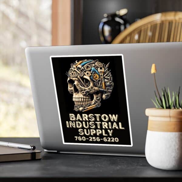 Barstow Industrial Skull Vinyl Decal - Image 4