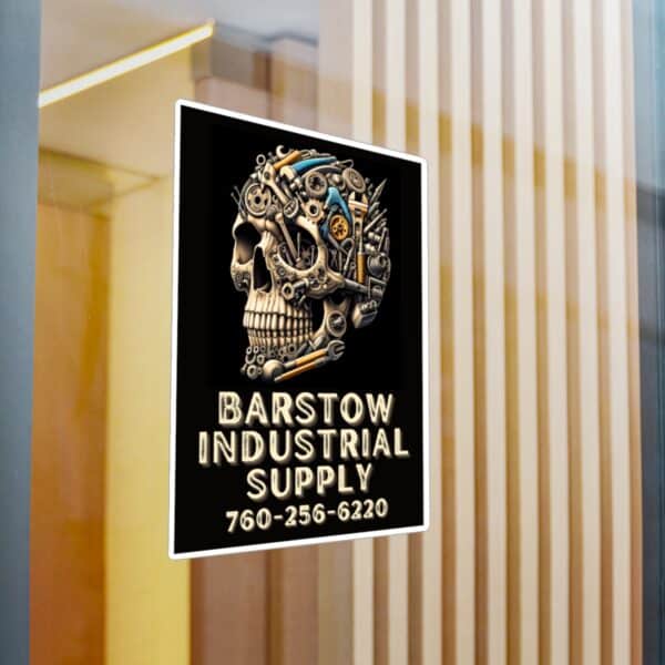 Barstow Industrial Skull Vinyl Decal