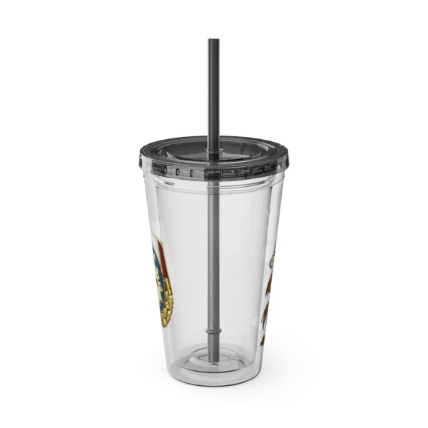 Obi the Coyote Sunsplash Tumbler with Straw, 16oz - 11 Colors - Image 3