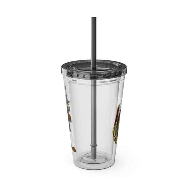 Obi the Coyote Sunsplash Tumbler with Straw, 16oz - 11 Colors - Image 2