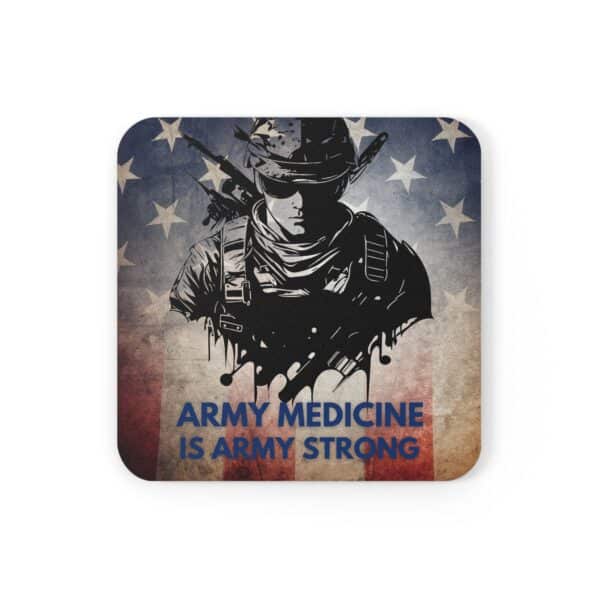 Army Medicine is Army Strong Cork Back Coaster