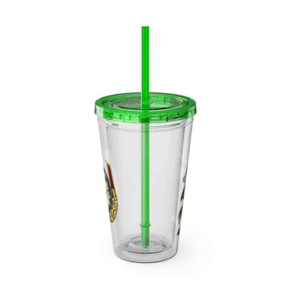 Obi the Coyote Sunsplash Tumbler with Straw, 16oz - 11 Colors - Image 48