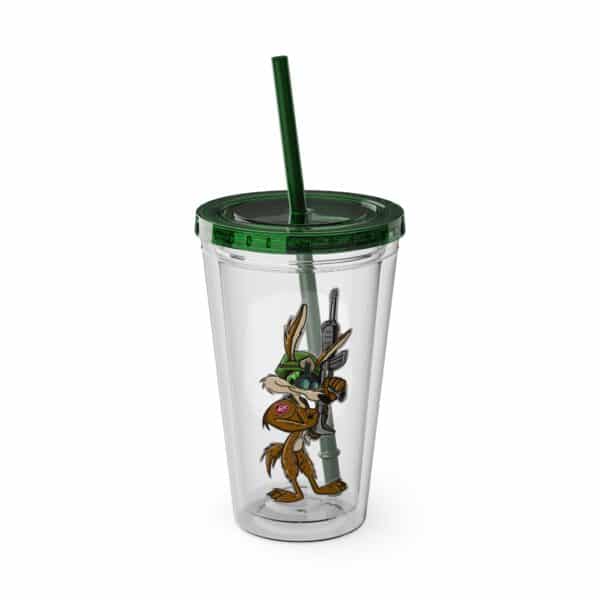Obi the Coyote Sunsplash Tumbler with Straw, 16oz - 11 Colors - Image 64