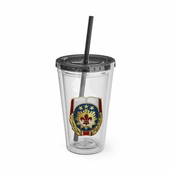 Obi the Coyote Sunsplash Tumbler with Straw, 16oz - 11 Colors - Image 4