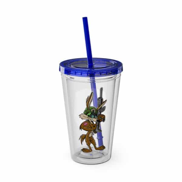 Obi the Coyote Sunsplash Tumbler with Straw, 16oz - 11 Colors - Image 58