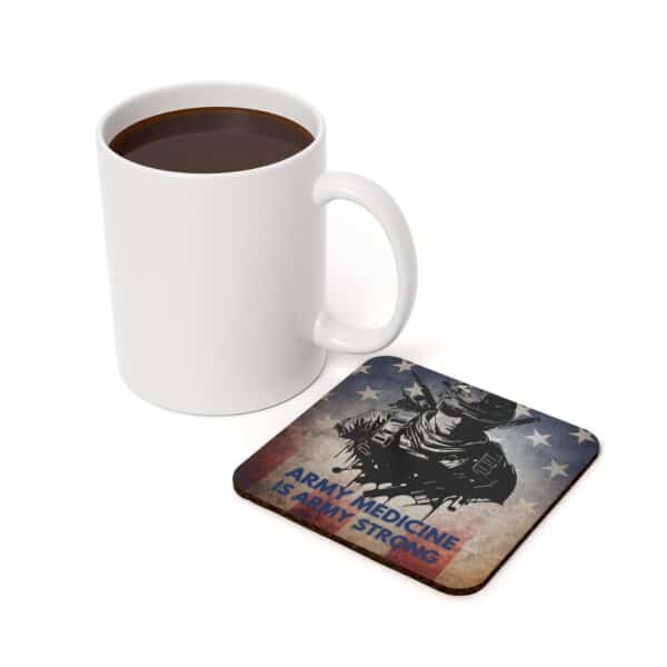 Army Medicine is Army Strong Cork Back Coaster - Image 3