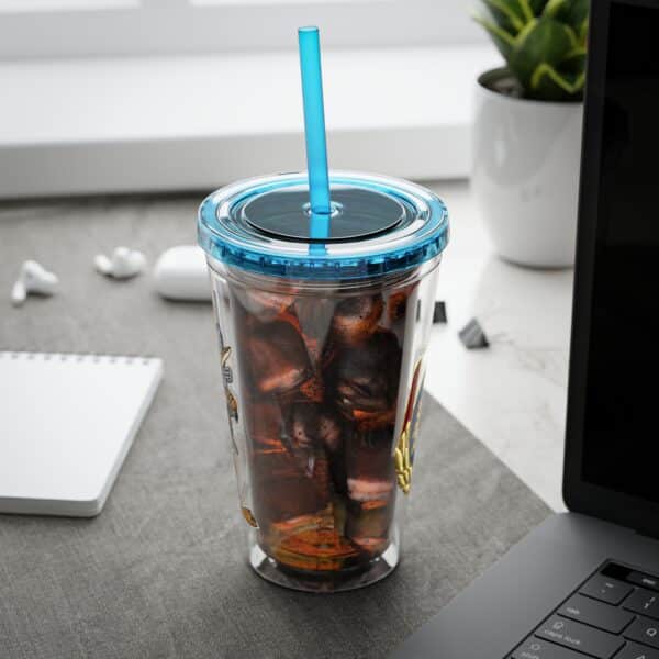 Obi the Coyote Sunsplash Tumbler with Straw, 16oz - 11 Colors - Image 81