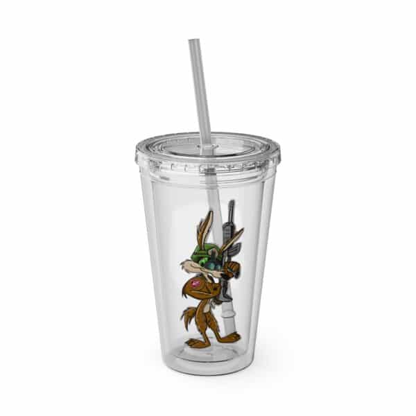 Obi the Coyote Sunsplash Tumbler with Straw, 16oz - 11 Colors - Image 52