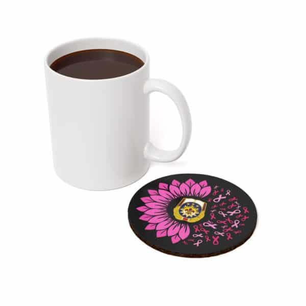 WACH Breast Cancer Awareness Cork Back Coaster - 2 Styles - Image 6