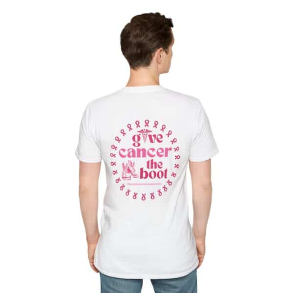 WACH Give Cancer the Boot Unisex Softstyle T-Shirt - Image 20