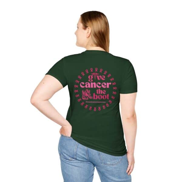 WACH Give Cancer the Boot Unisex Softstyle T-Shirt - Image 54