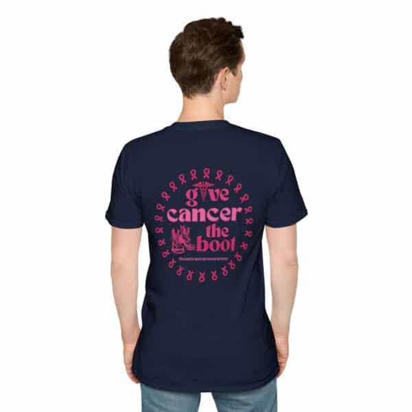 WACH Give Cancer the Boot Unisex Softstyle T-Shirt - Image 68