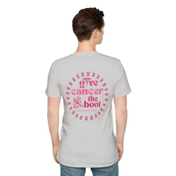 WACH Give Cancer the Boot Unisex Softstyle T-Shirt - Image 32