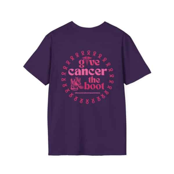 WACH Give Cancer the Boot Unisex Softstyle T-Shirt - Image 73