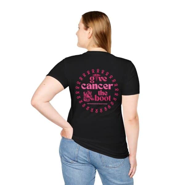 WACH Give Cancer the Boot Unisex Softstyle T-Shirt - Image 6