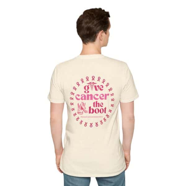 WACH Give Cancer the Boot Unisex Softstyle T-Shirt - Image 44