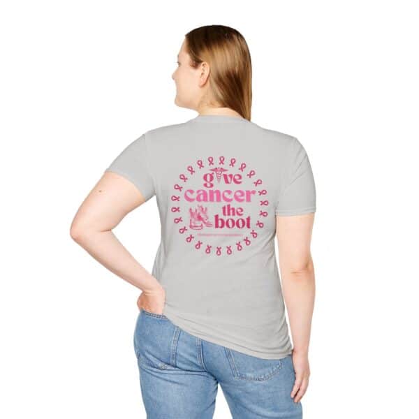 WACH Give Cancer the Boot Unisex Softstyle T-Shirt - Image 30
