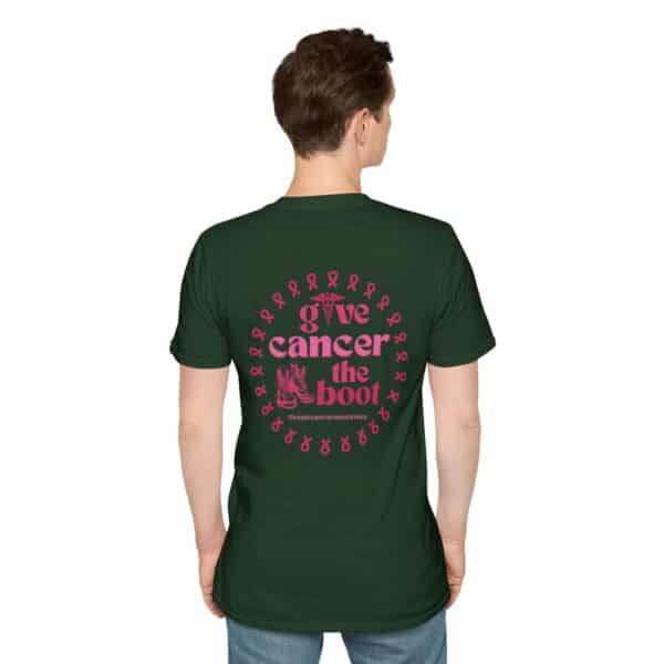 WACH Give Cancer the Boot Unisex Softstyle T-Shirt - Image 56