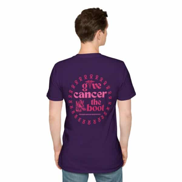 WACH Give Cancer the Boot Unisex Softstyle T-Shirt - Image 80