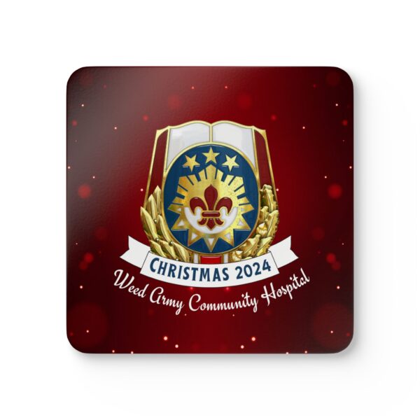 Weed Army Community Hospital Christmas 2024 Corkwood Coaster Set