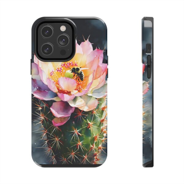 Bee in Cactus Flower Tough Phone Case - Image 58