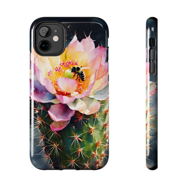 Bee in Cactus Flower Tough Phone Case - Image 10