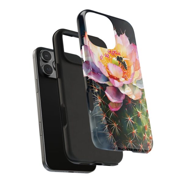 Bee in Cactus Flower Tough Phone Case - Image 99