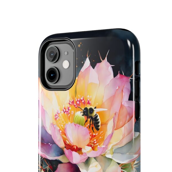 Bee in Cactus Flower Tough Phone Case - Image 13