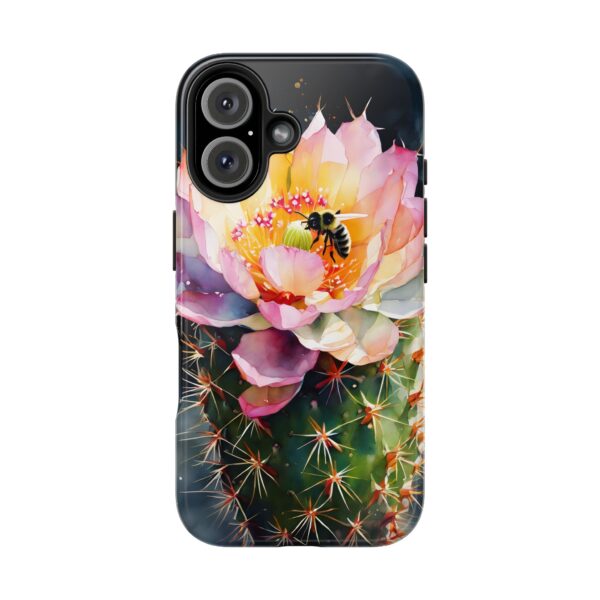 Bee in Cactus Flower Tough Phone Case - Image 100