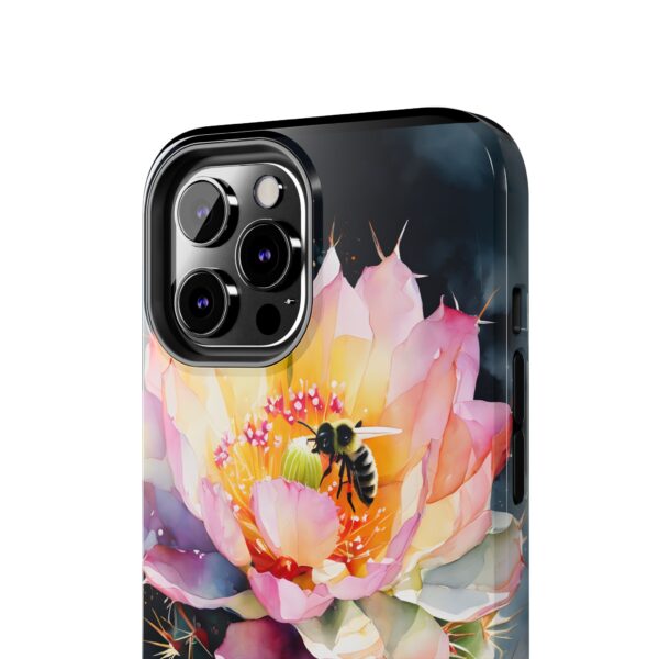 Bee in Cactus Flower Tough Phone Case - Image 37