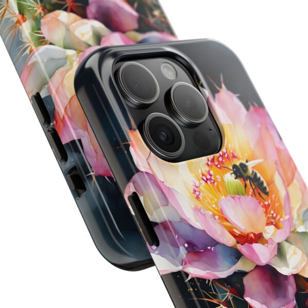 Bee in Cactus Flower Tough Phone Case - Image 67