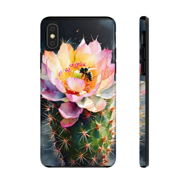 Bee in Cactus Flower Tough Phone Case - Image 6