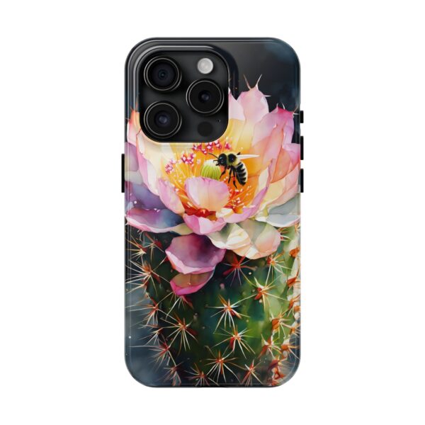 Bee in Cactus Flower Tough Phone Case - Image 66