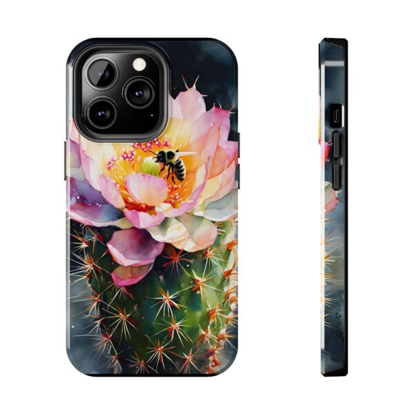 Bee in Cactus Flower Tough Phone Case - Image 46