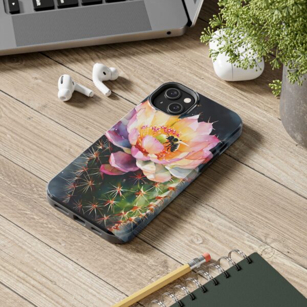 Bee in Cactus Flower Tough Phone Case - Image 61