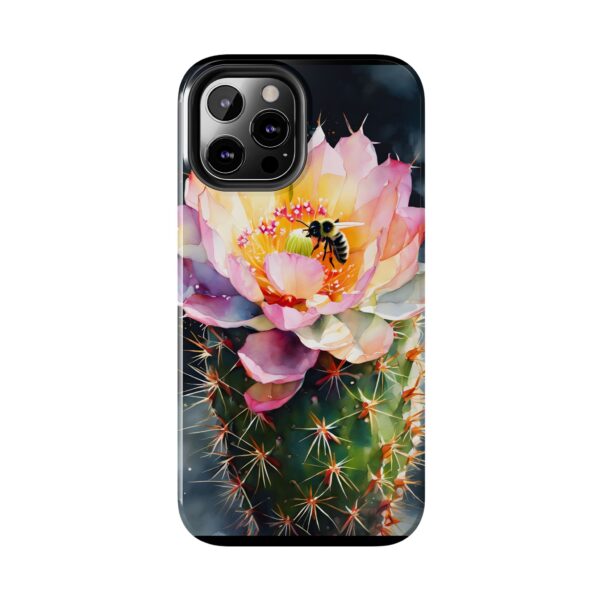 Bee in Cactus Flower Tough Phone Case - Image 35