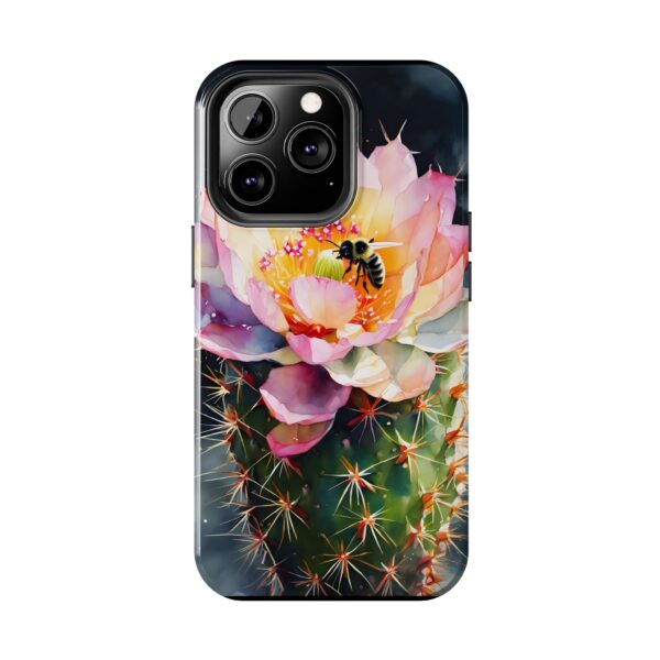 Bee in Cactus Flower Tough Phone Case - Image 47