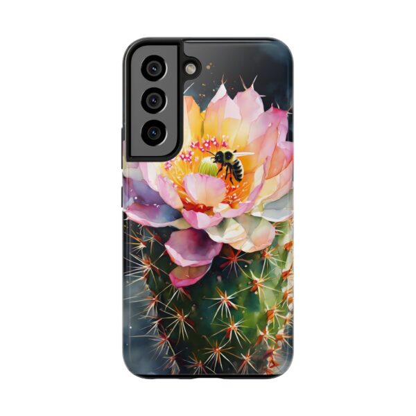 Bee in Cactus Flower Tough Phone Case - Image 86
