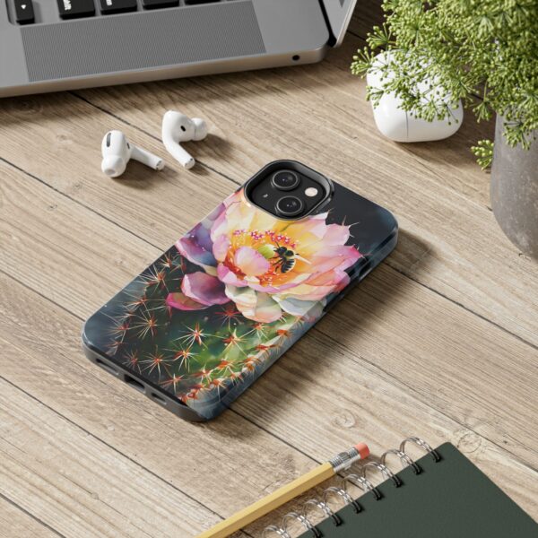 Bee in Cactus Flower Tough Phone Case - Image 55