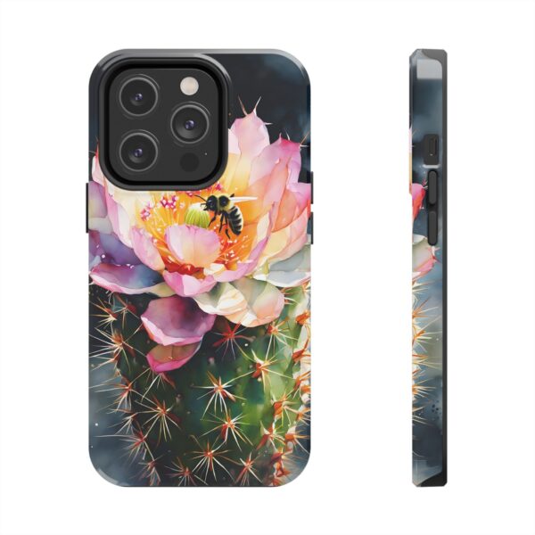 Bee in Cactus Flower Tough Phone Case - Image 56